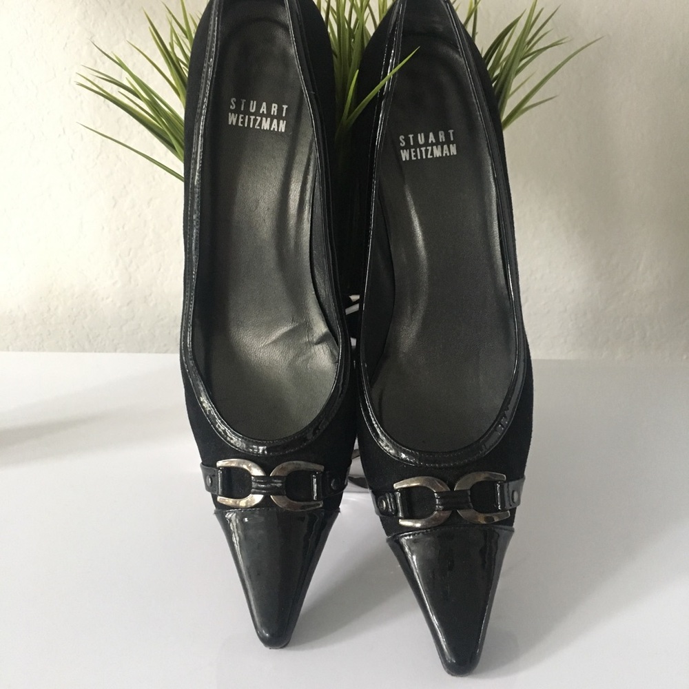 Stuart Weitzman Suede and Patent Leather Heels - Picture 2 of 6